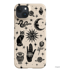 Astro Flash Beige Printed Phone Cases iPhone 15 Plus / Snap by Veronica Tucker - The Dairy