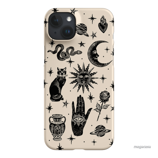 Astro Flash Beige Printed Phone Cases iPhone 15 Plus / Snap by Veronica Tucker - The Dairy