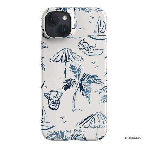 Balmy Blue Printed Phone Cases iPhone 15 Plus / Snap by Cass Deller - The Dairy
