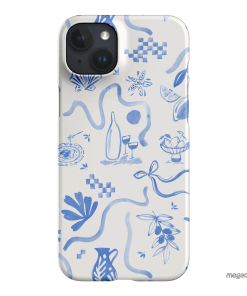 Mediterranean Wave Printed Phone Cases iPhone 15 Plus / Snap by Charlie Taylor - The Dairy
