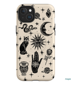 Astro Flash Beige Printed Phone Cases by Veronica Tucker - The Dairy