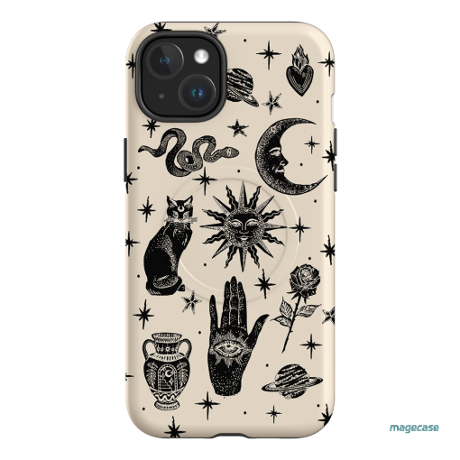 Astro Flash Beige Printed Phone Cases by Veronica Tucker - The Dairy