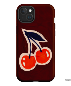 Cherries Printed Phone Cases iPhone 15 Plus / Armoured MagSafe by Studio Bon - The Dairy
