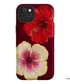Hibiscus Flower Printed Phone Cases iPhone 15 Plus / Armoured MagSafe by BG. Studio - The Dairy