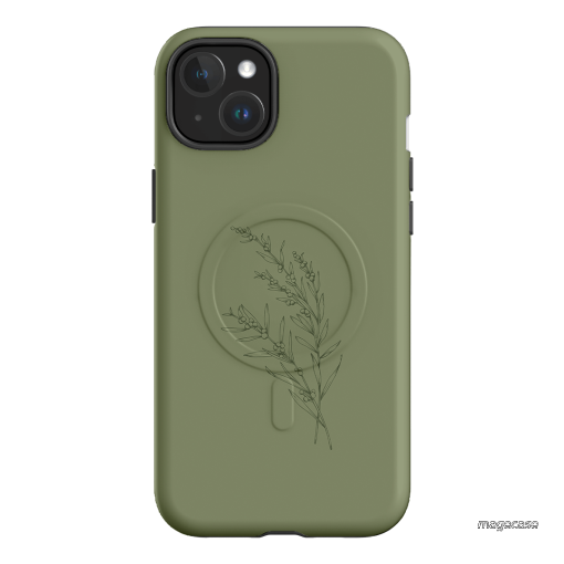 Khaki Wattle Printed Phone Cases by Typoflora - The Dairy