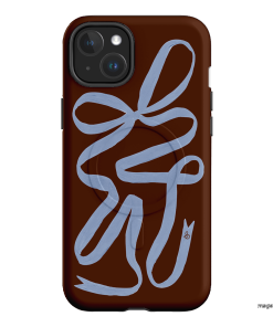 Mocha Ribbon Printed Phone Cases iPhone 15 Plus / Armoured MagSafe by Jasmine Dowling - The Dairy