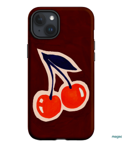 Cherries Printed Phone Cases iPhone 15 Plus / Armoured by Studio Bon - The Dairy