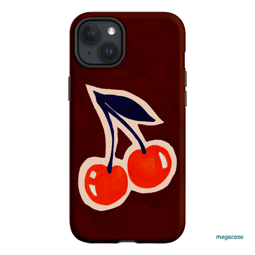 Cherries Printed Phone Cases iPhone 15 Plus / Armoured by Studio Bon - The Dairy