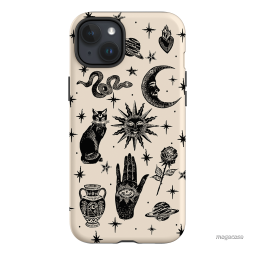 Astro Flash Beige Printed Phone Cases by Veronica Tucker - The Dairy