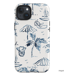 Balmy Blue Printed Phone Cases iPhone 15 Plus / Armoured by Cass Deller - The Dairy
