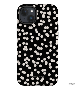 Mini Confetti Noir Printed Phone Cases iPhone 15 Plus / Armoured by Veronica Tucker - The Dairy