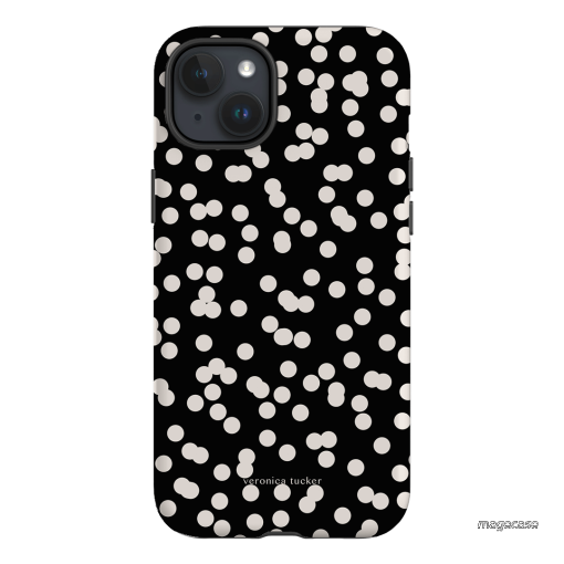 Mini Confetti Noir Printed Phone Cases iPhone 15 Plus / Armoured by Veronica Tucker - The Dairy