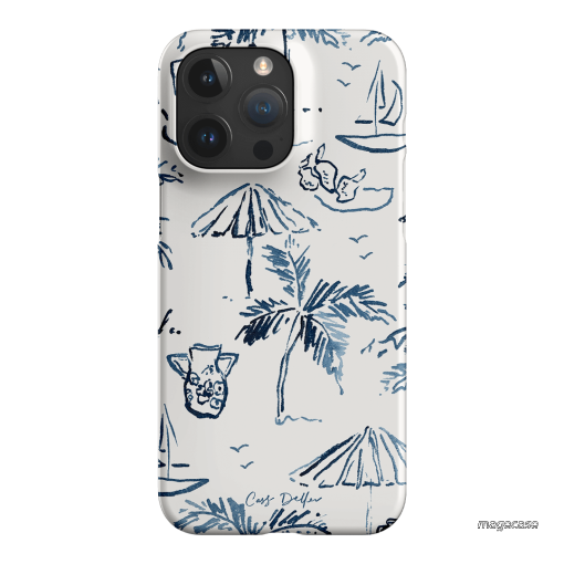 Balmy Blue Printed Phone Cases iPhone 15 Pro Max / Snap by Cass Deller - The Dairy