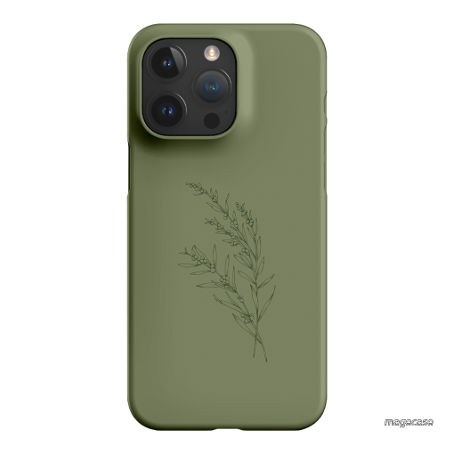 Khaki Wattle Printed Phone Cases iPhone 15 Pro Max / Snap by Typoflora - The Dairy