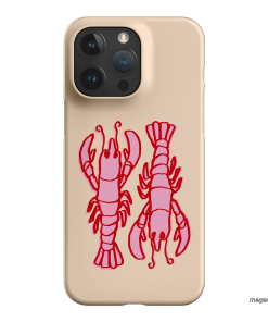 Lobster Love Peach Printed Phone Cases iPhone 15 Pro Max / Snap by The Dairy - The Dairy