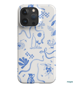 Mediterranean Wave Printed Phone Cases iPhone 15 Pro Max / Snap by Charlie Taylor - The Dairy