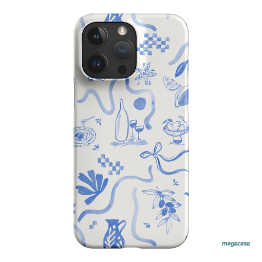 Mediterranean Wave Printed Phone Cases iPhone 15 Pro Max / Snap by Charlie Taylor - The Dairy