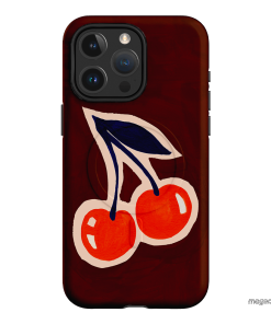 Cherries Printed Phone Cases iPhone 15 Pro Max / Armoured MagSafe by Studio Bon - The Dairy