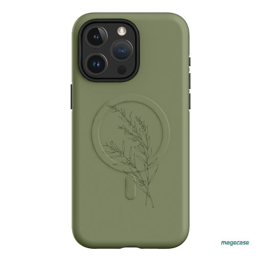 Khaki Wattle Printed Phone Cases by Typoflora - The Dairy