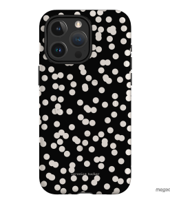 Mini Confetti Noir Printed Phone Cases iPhone 15 Pro Max / Armoured MagSafe by Veronica Tucker - The Dairy