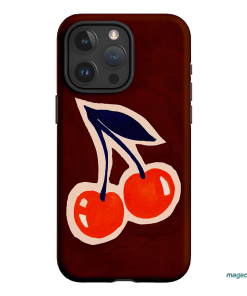 Cherries Printed Phone Cases iPhone 15 Pro Max / Armoured by Studio Bon - The Dairy