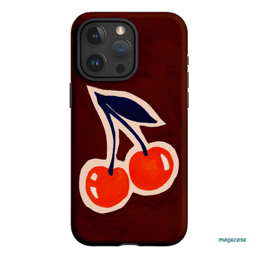 Cherries Printed Phone Cases iPhone 15 Pro Max / Armoured by Studio Bon - The Dairy