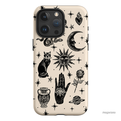 Astro Flash Beige Printed Phone Cases iPhone 15 Pro Max / Armoured by Veronica Tucker - The Dairy