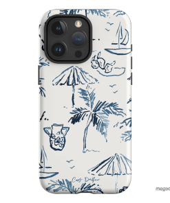 Balmy Blue Printed Phone Cases iPhone 15 Pro Max / Armoured by Cass Deller - The Dairy