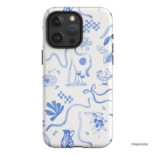Mediterranean Wave Printed Phone Cases iPhone 15 Pro Max / Armoured by Charlie Taylor - The Dairy