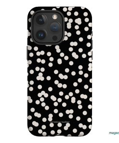 Mini Confetti Noir Printed Phone Cases iPhone 15 Pro Max / Armoured by Veronica Tucker - The Dairy
