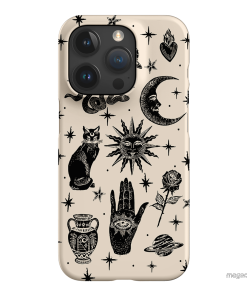 Astro Flash Beige Printed Phone Cases iPhone 15 Pro / Snap by Veronica Tucker - The Dairy