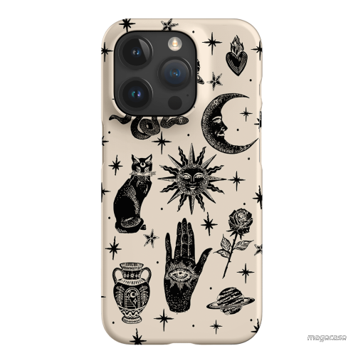 Astro Flash Beige Printed Phone Cases iPhone 15 Pro / Snap by Veronica Tucker - The Dairy