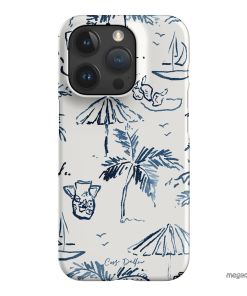 Balmy Blue Printed Phone Cases iPhone 15 Pro / Snap by Cass Deller - The Dairy