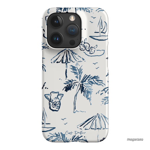 Balmy Blue Printed Phone Cases iPhone 15 Pro / Snap by Cass Deller - The Dairy