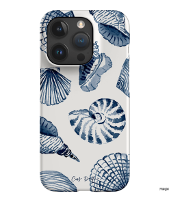 Blue Shells Printed Phone Cases iPhone 15 Pro / Snap by Cass Deller - The Dairy
