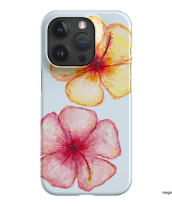 Hibiscus Flower Blue Printed Phone Cases iPhone 15 Pro / Snap by BG. Studio - The Dairy