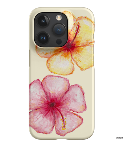 Hibiscus Flower Yellow Printed Phone Cases iPhone 15 Pro / Snap by BG. Studio - The Dairy