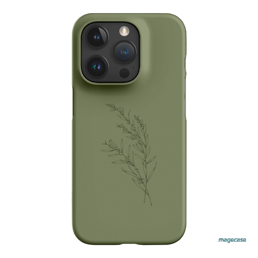 Khaki Wattle Printed Phone Cases iPhone 15 Pro / Snap by Typoflora - The Dairy