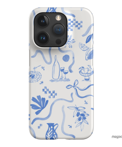 Mediterranean Wave Printed Phone Cases iPhone 15 Pro / Snap by Charlie Taylor - The Dairy