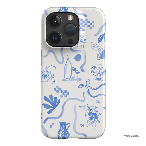 Mediterranean Wave Printed Phone Cases iPhone 15 Pro / Snap by Charlie Taylor - The Dairy