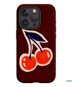 Cherries Printed Phone Cases iPhone 15 Pro / Armoured by Studio Bon - The Dairy