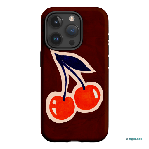 Cherries Printed Phone Cases iPhone 15 Pro / Armoured by Studio Bon - The Dairy