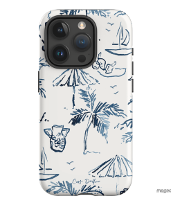 Balmy Blue Printed Phone Cases iPhone 15 Pro / Armoured by Cass Deller - The Dairy