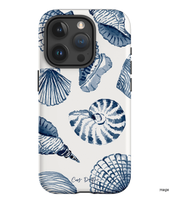Blue Shells Printed Phone Cases iPhone 15 Pro / Armoured by Cass Deller - The Dairy