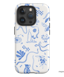 Mediterranean Wave Printed Phone Cases iPhone 15 Pro / Armoured by Charlie Taylor - The Dairy