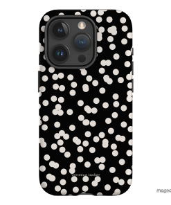 Mini Confetti Noir Printed Phone Cases iPhone 15 Pro / Armoured by Veronica Tucker - The Dairy