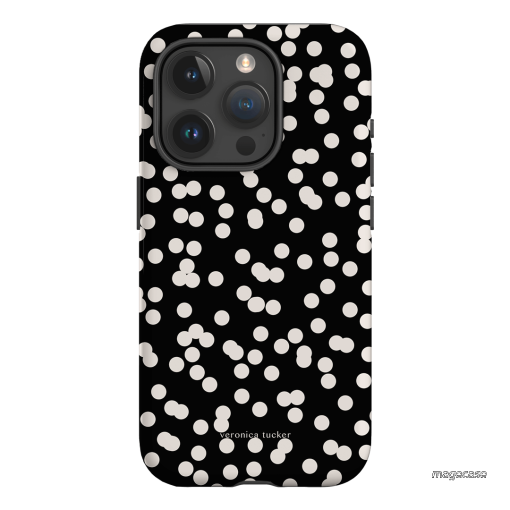 Mini Confetti Noir Printed Phone Cases iPhone 15 Pro / Armoured by Veronica Tucker - The Dairy