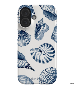 Blue Shells Printed Phone Cases iPhone 16 / Snap by Cass Deller - The Dairy