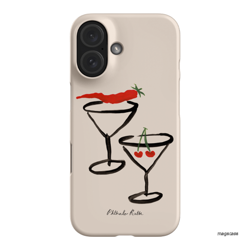 Chilli Cherry Printed Phone Cases by Phthalo Ruth - The Dairy