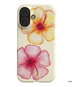 Hibiscus Flower Yellow Printed Phone Cases iPhone 16 / Snap by BG. Studio - The Dairy
